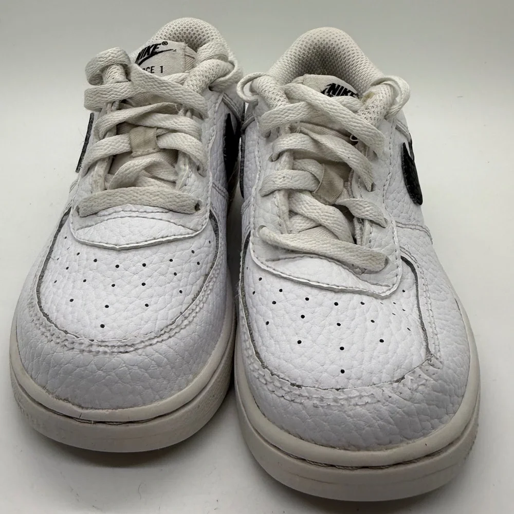 Nike Air Force 1 Low Toddler Shoes White Black Cz1691 100 Size 9c Sneakers Child